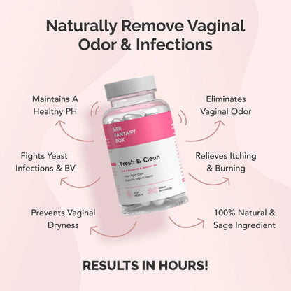 Her Fantasy Box - Fresh & Clean pH Restore Vaginal Suppositories - Natural Vaginal Health Support