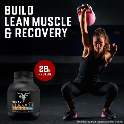 Bolt Nutrition Whey Isolate Protein Powder - with Superfood Phycocyanin - Muscle Strength