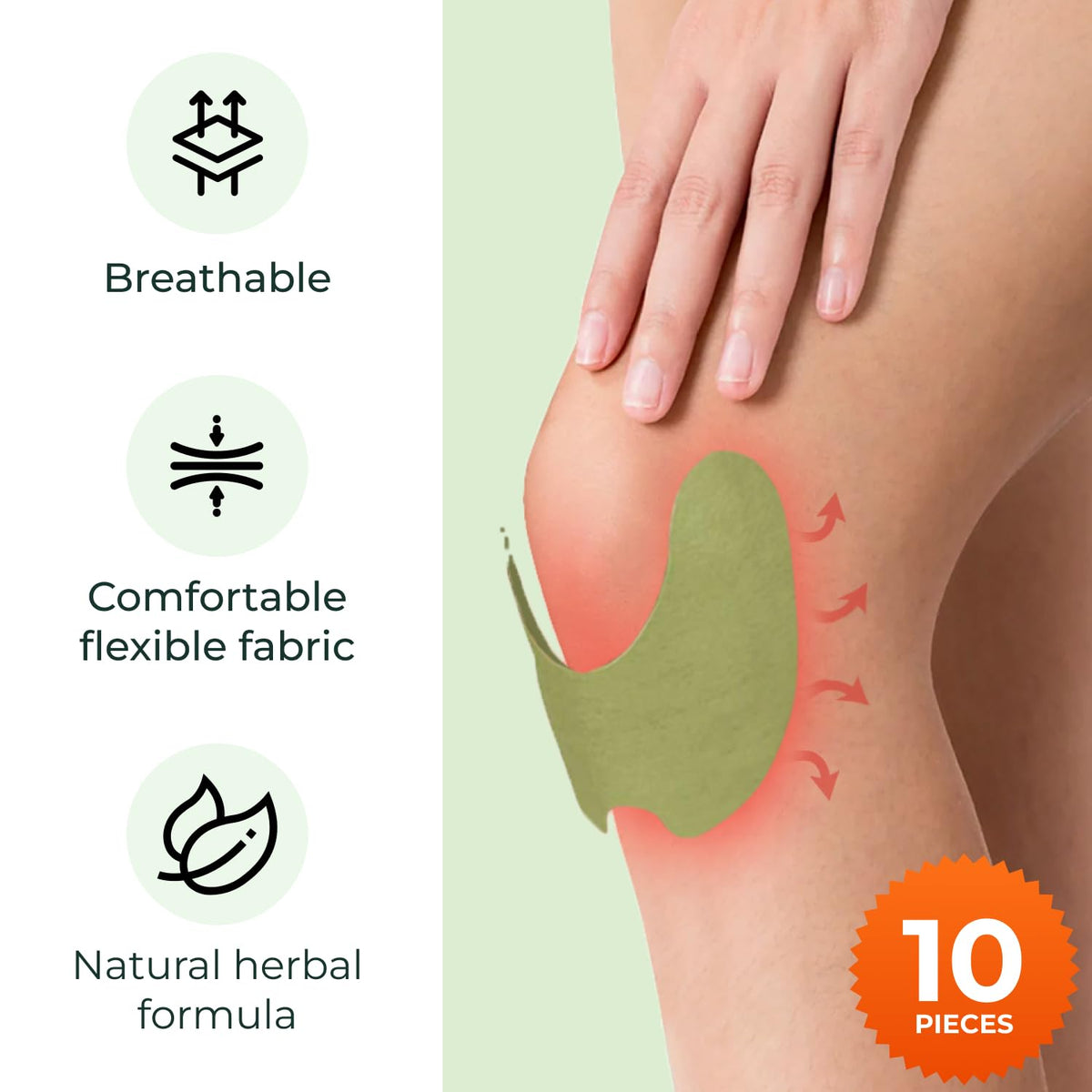 Wellnee Knee Support & Pain Relief Bundle – Herbal Knee Patch + Compression Knee Brace with Silicone Padding – Natural Joint Comfort, Stability & Recovery Support for Daily Use, Sports & Walking