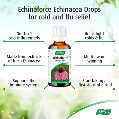 A.Vogel Echinaforce Echinacea Drops - Relieves Cold & Flu Symptoms by Strengthening