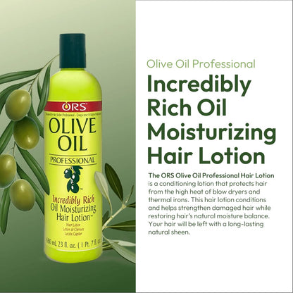 ORS Olive Oil Professional Incredibly Rich Oil Moisturizing Hair Lotion 23 Ounce (Pack of 4)