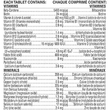 Materna Nestle Prenatal Postpartum Vitamin & Mineral Supplement 100 Tablets