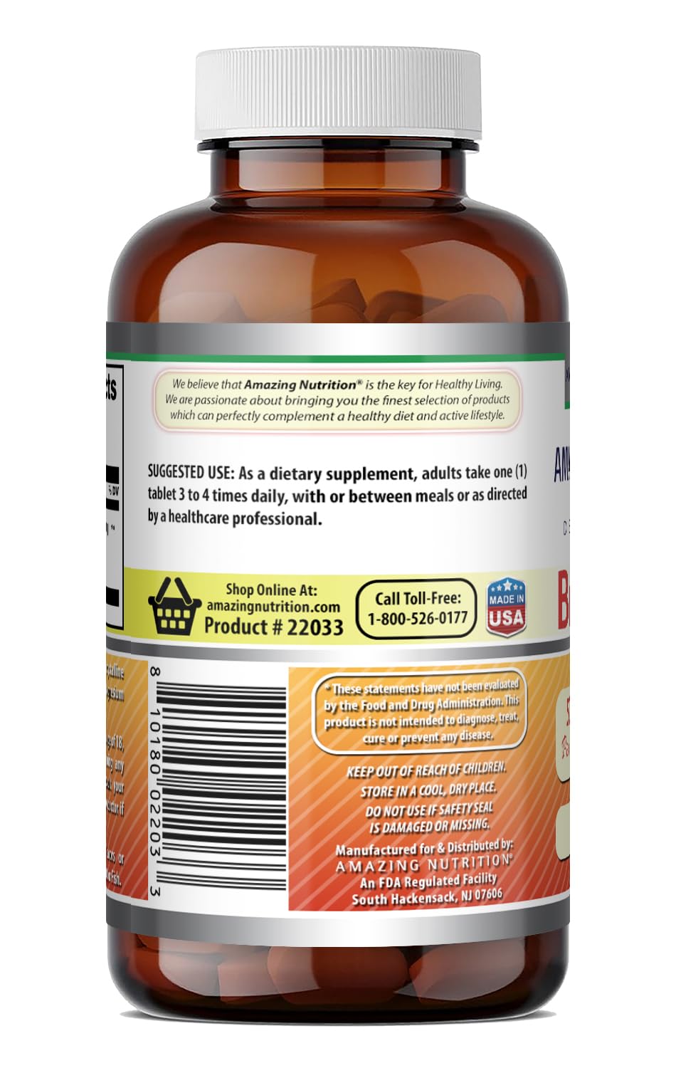 Amazing Formulas Bromelain 500 Mg - Tablets Supplement - Non-GMO - Gluten-Free - Made in USA (Pack of 1 - 240 Count)