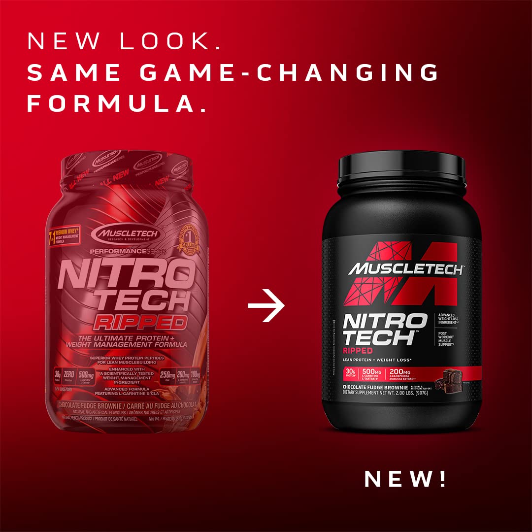 MuscleTech Nitro-Tech Ripped - Lean Whey Protein Powder/Isolate & Platinum Multivitamin