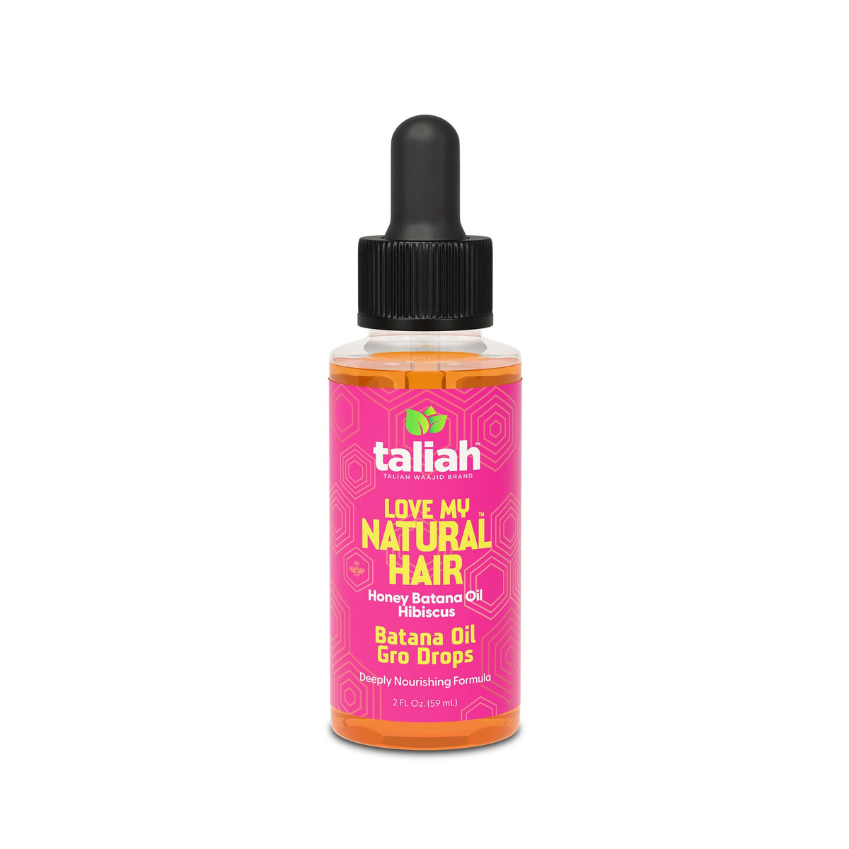 Taliah Waajid Love My Natural Hair Batana Oil Gro Drops 2oz - For Hair & Scalp with Batana Oil - Strengthens, Soothes Dry Scalp & Promotes Healthy Hair Growth for Natural, Curly, Coily Hair