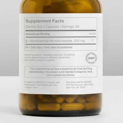 Novos Boost + Vital Cellular Vitality Stack – NMN Capsules & Nutritional Chews for Cellular Energy, Brain, Heart & Gut Support - Longevity Supplement Duo