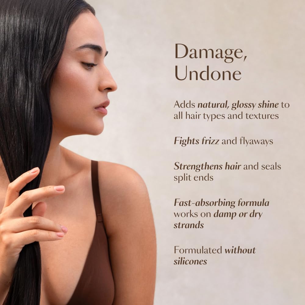 VEGAMOUR HYDR-8 Weightless Repair Oil - Strengthens, Smooths and Adds Shine with Marula Oil and Vitamin C - For All Hair Types - Formulated Without Silicones, Vegan and Cruelty-Free (1.7 Fl Oz)