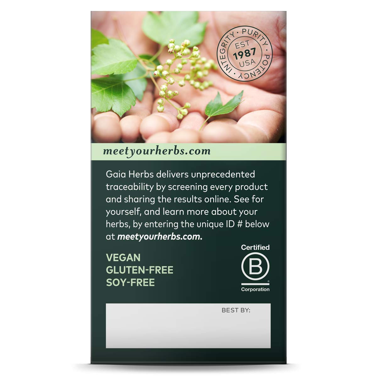 Gaia Herbs Vitex Berry, Chasteberry, Hormone Balance for Women, Vegan Liquid Capsules, 60 Count