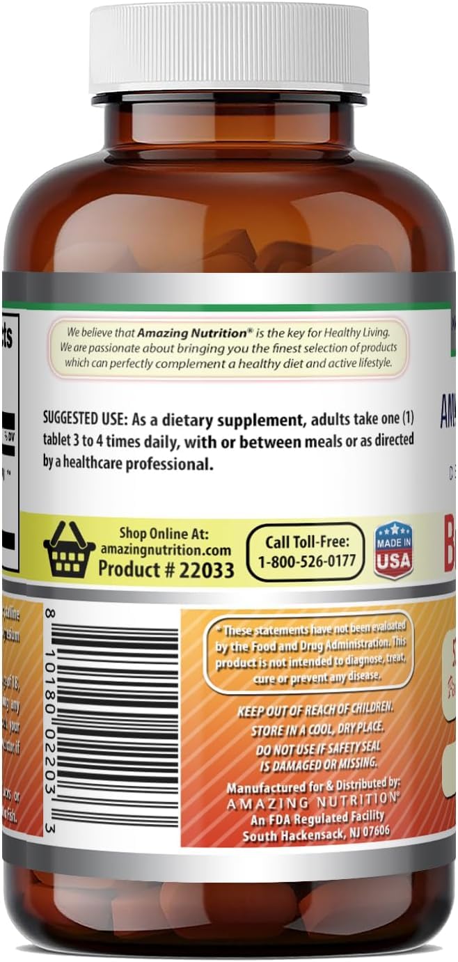 Amazing Formulas Bromelain 500 Mg - Tablets Supplement - Non-GMO - Gluten-Free - Made in USA (Pack of 1 - 240 Count)
