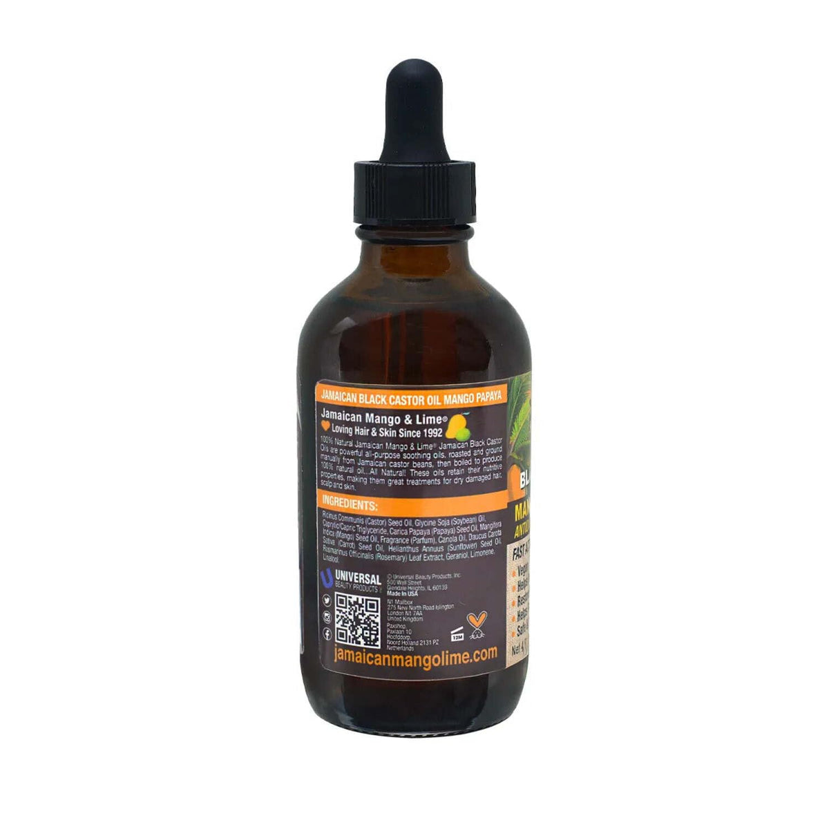 Jamaican Mango & Lime Black Castor Oil - Hair & Scalp Oil for Locs, Braids, Twists & Natural Hair - Strengthens, Moisturizes & Promotes Hair Growth (4oz (Pack of 1), Mango Papaya)