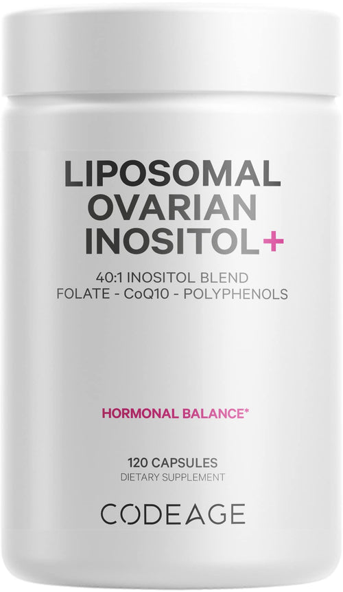 Codeage Liposomal Ovarian Inositol + Supplement - Myo-Inositol, D-Chiro-Inositol