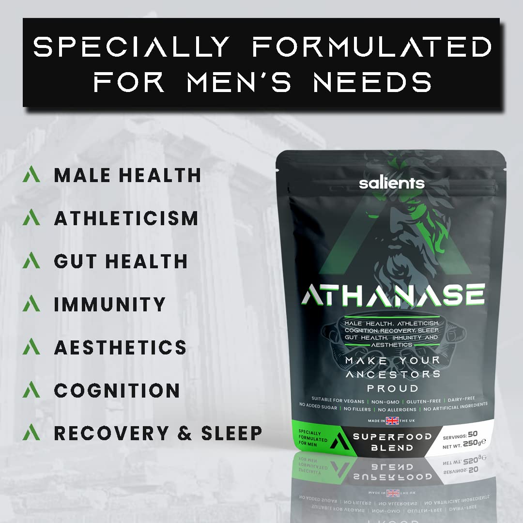 SALIENTS ATHANASE - Men's Super Greens Powder - Superfood Powder Blend