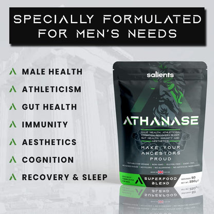 SALIENTS ATHANASE - Men's Super Greens Powder - Superfood Powder Blend