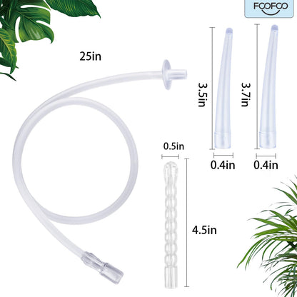 Enema Bulb 7.6oz Douche Enema Kit Includes 4 Nozzles for Women & Men Black with Storage Bag