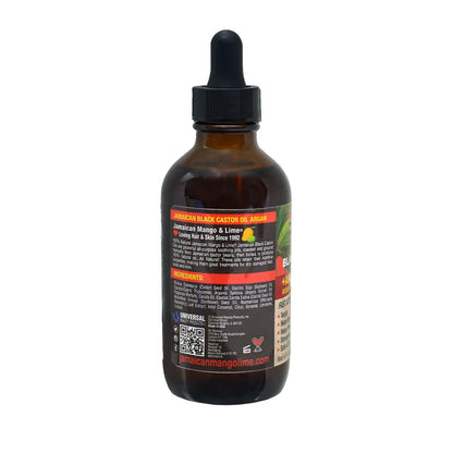 Jamaican Mango & Lime Black Castor Oil - Hair & Scalp Oil for Locs, Braids, Twists & Natural Hair - Strengthens, Moisturizes & Promotes Hair Growth (4oz (Pack of 1), Argan)