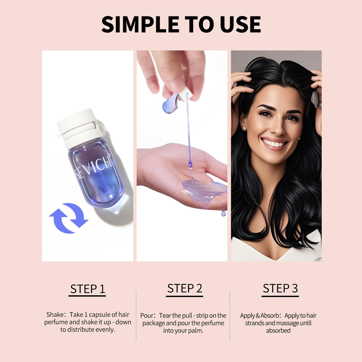 SEVICH Perfume Hair Oil Capsules 10-Pack, 2-in-1 Hair Treatment & Lightweight Serum, Heat & UV Protection, Frizz Control & Shine, Portable Travel Hair Care for All Hair Types