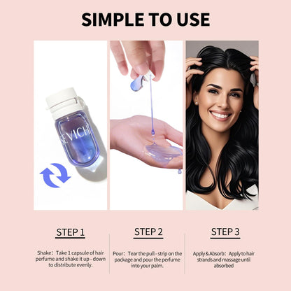 SEVICH Perfume Hair Oil Capsules 10-Pack, 2-in-1 Hair Treatment & Lightweight Serum, Heat & UV Protection, Frizz Control & Shine, Portable Travel Hair Care for All Hair Types