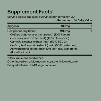 SRW Laboratories Cel³ Renewal - Supports Youthful Cell Function and Renewal, Eliminates Cellular Waste and Supports Healthy Aging - 60 Capsules