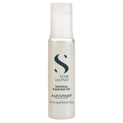 Alfaparf Milano Semi Di Lino Moisture Nutritive Essential Hair Oil for Dry Hair - Nourishes, Softens and Hydrates - Includes 6 Vials - Color Safe - Professional Salon Quality - 2.64 fl. oz.