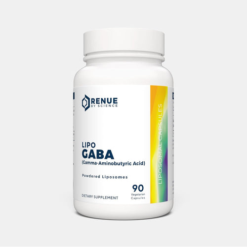Renue By Science GABA - High Strength Liposomal GABA Supplements - 90 GABA Capsules - 300mg Gamma-Aminobutyric Acid per Serving - Non-GMO - Made in the USA Third-Party Tested