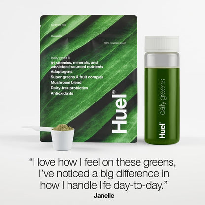 Huel Daily Greens - Superfood Greens Powder - 91 Vitamins, Minerals, and Wholefood