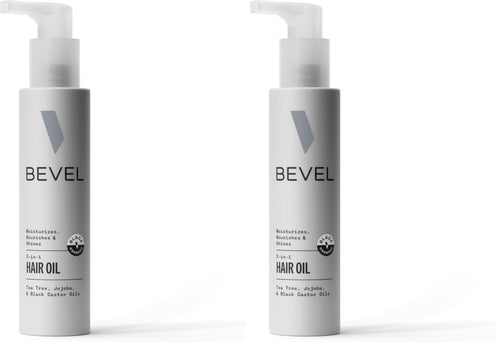 Bevel Essentials 3-in-1 Hair & Scalp Styling Oil for Curly Hair with Tea Tree Oil, Jojoba Oil, and Jamaican Black Castor Oil, 3.4 fl oz (Packaging May Vary) (Pack of 2)
