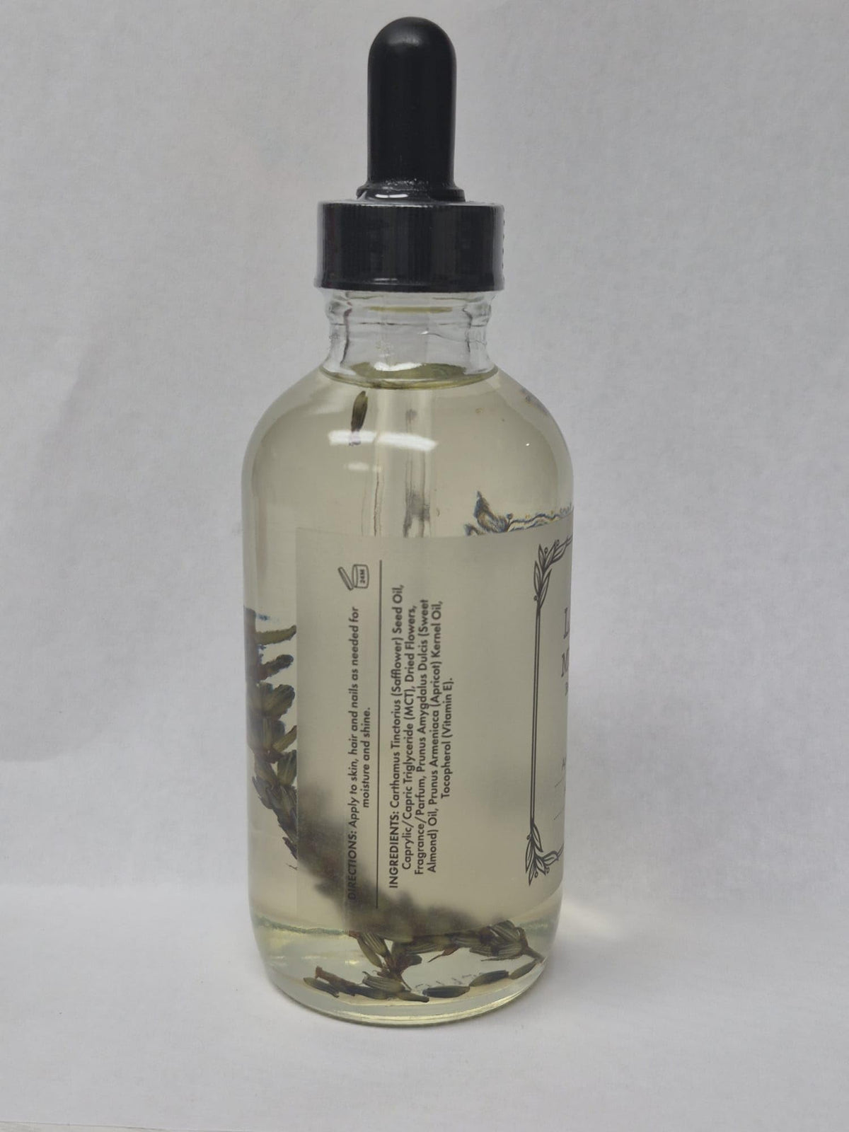 BEAUTE DE PROVENCE Lavender Multi-Use Oil for Face, Body and Hair - Organic Blend of Apricot, Vitamin E, Fractionated Coconut and Sweet Almond Oil Moisturizer for Dry Skin, Scalp and Nails - 4 Fl Oz