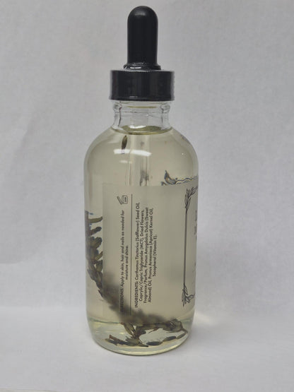 BEAUTE DE PROVENCE Lavender Multi-Use Oil for Face, Body and Hair - Organic Blend of Apricot, Vitamin E, Fractionated Coconut and Sweet Almond Oil Moisturizer for Dry Skin, Scalp and Nails - 4 Fl Oz
