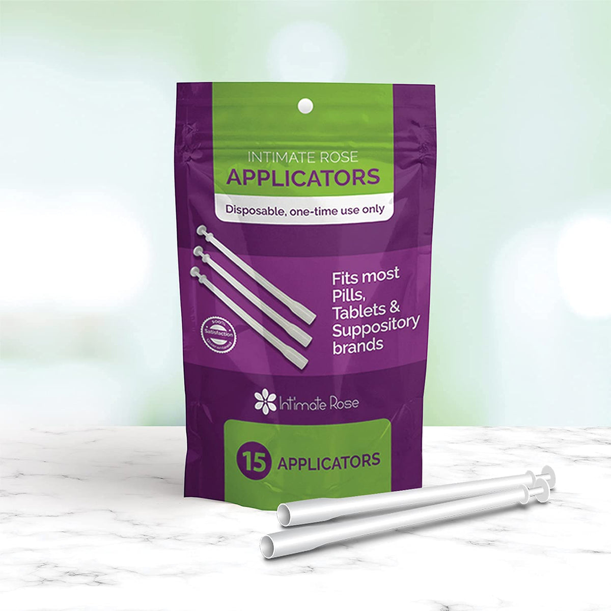 Intimate Rose 15 Count Vaginal Suppository Applicator - Fits Most Boric Acid Suppositories & Vaginal