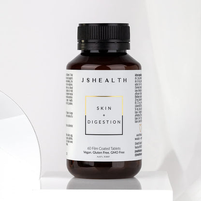 JSHealth Vitamins Skin and Digestion Formula - Skin Supplement with Zinc - Burdock