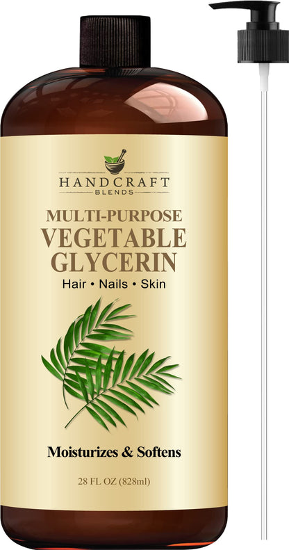 Handcraft Blends Vegetable Glycerin for Skin and Hair 28 oz - Pure Vegetable Glycerin Liquid