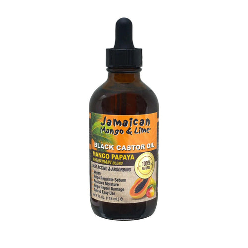 Jamaican Mango & Lime Black Castor Oil - Hair & Scalp Oil for Locs, Braids, Twists & Natural Hair - Strengthens, Moisturizes & Promotes Hair Growth (4oz (Pack of 1), Mango Papaya)