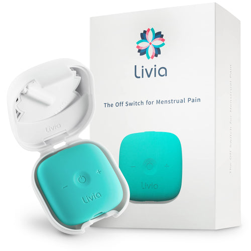 Livia Menstrual Pain Relief Device, Blue-Green - The Off Switch for Period Pain - Portable Unit