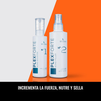 Lendan - Damaged Hair Repair Treatment - Plex Forte Nº2 Bond Filler - 200 ml - Strengthens Hair - Nourishes and Repairs Damaged Hair - Preserves Color Longer - Heat Protector