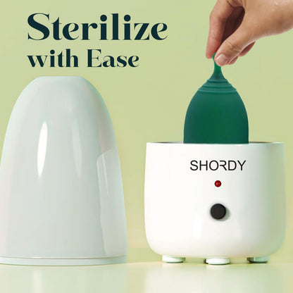 SHORDY Menstrual Cup and Steamer Sterilizer for Beginners Kit Set of 2 Period Cups (Small & Large)