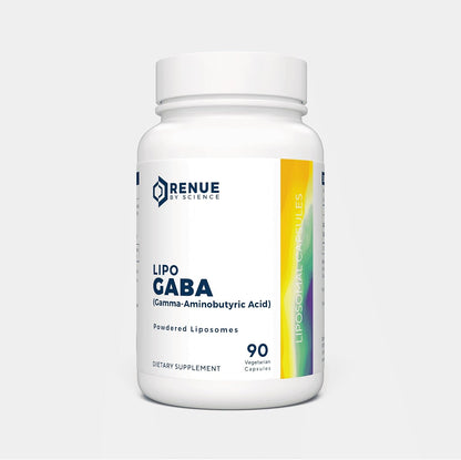 Renue By Science GABA - High Strength Liposomal GABA Supplements - 90 GABA Capsules - 300mg Gamma-Aminobutyric Acid per Serving - Non-GMO - Made in the USA Third-Party Tested
