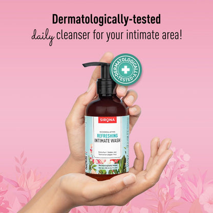 Sirona Natural Refreshing Feminine Wash - 6.7 Fl Oz (200 ml) - No Chemical, No Irritation, pH Balanced Intimate