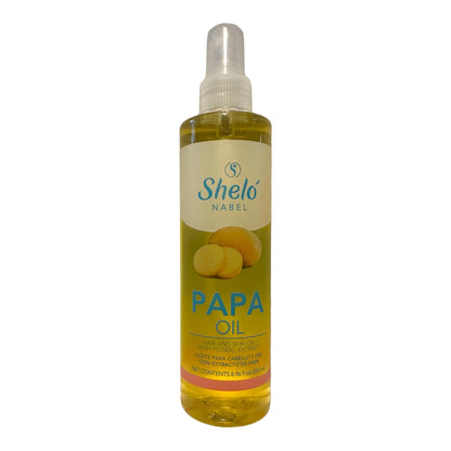 Shelo Nabel Papa Oil Hair and Skin Treatment with Potato Extract, 8.96 fl oz, Natural