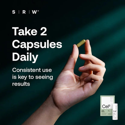 SRW Laboratories Cel³ Renewal - Supports Youthful Cell Function and Renewal, Eliminates Cellular Waste and Supports Healthy Aging - 60 Capsules