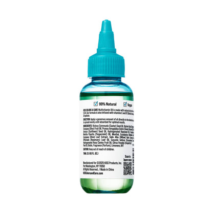 Kiss Colors & Care Peppermint Multivitamin Oil for Hair & Skincare, Infused with Biotin, Vitamin E and Natural Oils for Long-Lasting Hydration & Repair, 2.5 fl. oz.