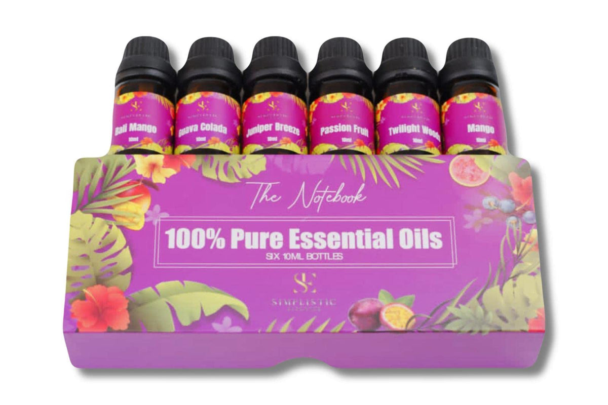 Simplistic Elegance Essential Oils Set - Top 6 Natural Aromatherapy Oils for Diffusers Humidifier Massage