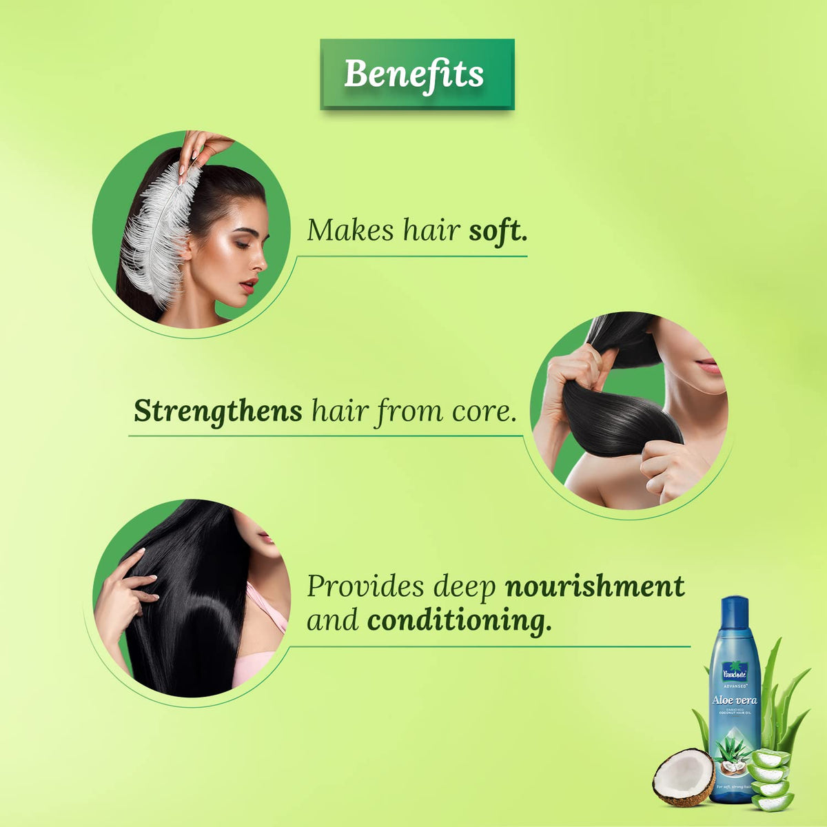Parachute Advansed Aloe Vera Enriched Coconut Hair Oil - For Strong, Soft & Silky Hair - Deep Nourishment & Conditioning - All hair Types - 8.4 Fl.oz., Indian Hair Oil