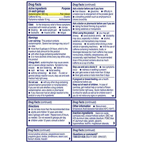 Midol Complete Gelcaps 24ct: Midol Complete Menstrual Pain Relief Gelcaps with Acetaminophen