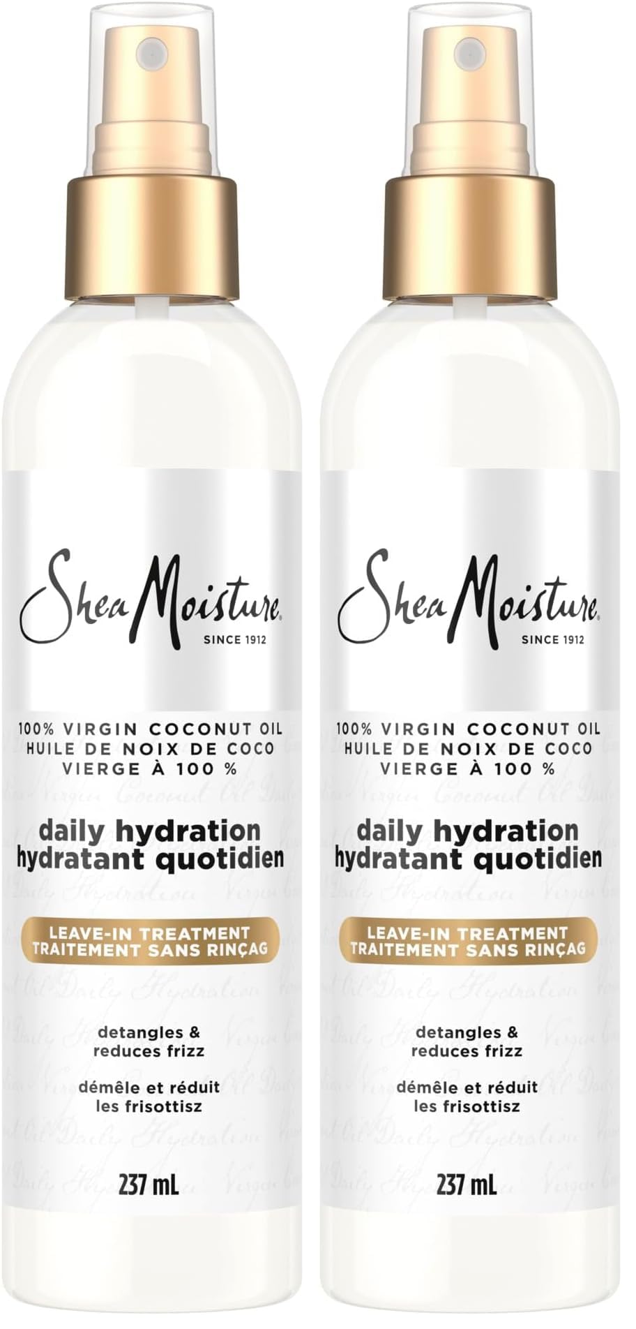 SheaMoisture 100 Percent Virgin Coconut Oil Leave-In Treatment, 8 Ounce, (Pack of 2)