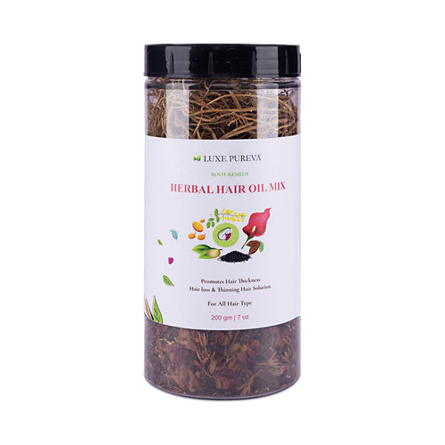 LuxePureva Herbal Hair Oil Mix - Herbs For Hair Growth - 19 Vital Herbs For Long, Thick, And Lustrous Hair - Hair Care Product For Women And Men - DIY Oil Infusion - DOES NOT INCLUDE OIL