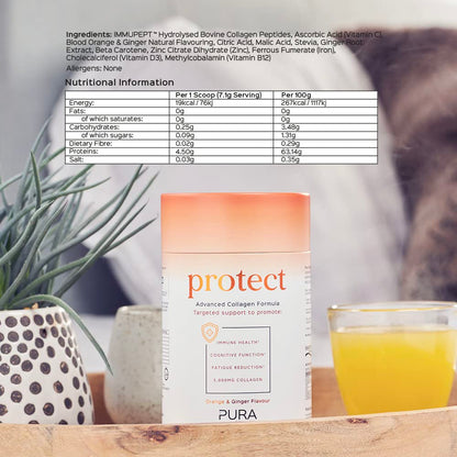 Pura Collagen Powdered Supplement (Protect) 5,000mg Bioactive Collagen Peptides