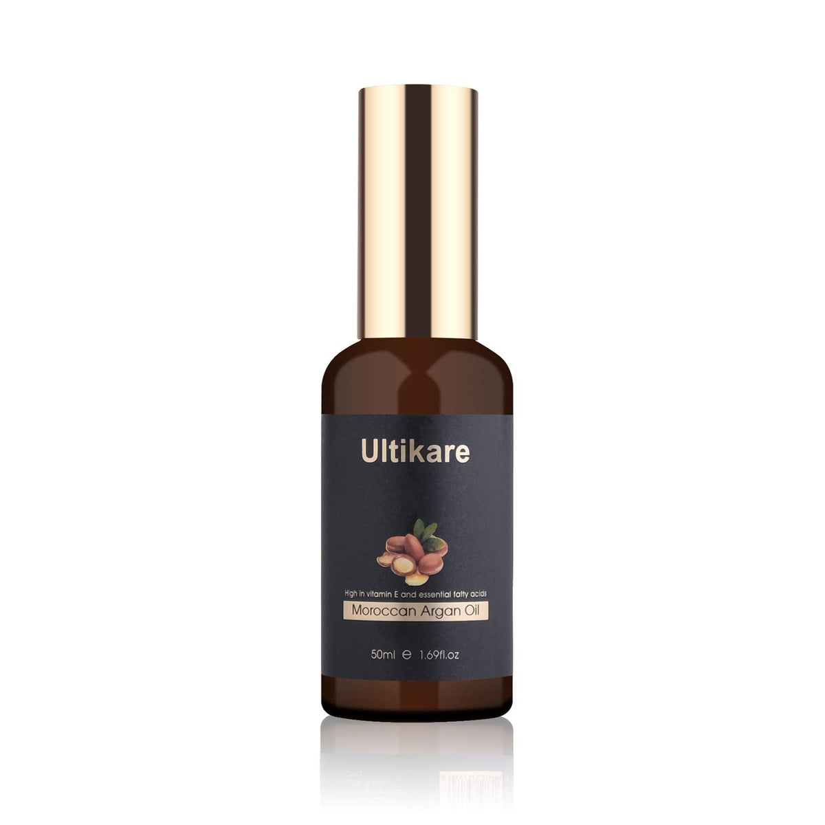 Ultikare Hair Oil, Argan Oil for Curly, Dry and Damaged Hair, Essential Oil Helps Shiny, Smooth, Repair Serum for All Hair Types, Natural Skin Care - Massage Treatment 1.69fl.oz