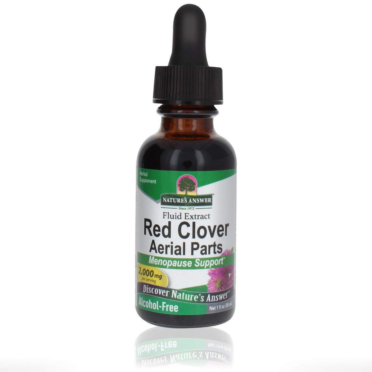 Nature's Answer Red Clover Extract Supplement Alcohol Free 1 Oz (Pack of 4) | Natural Mood Support