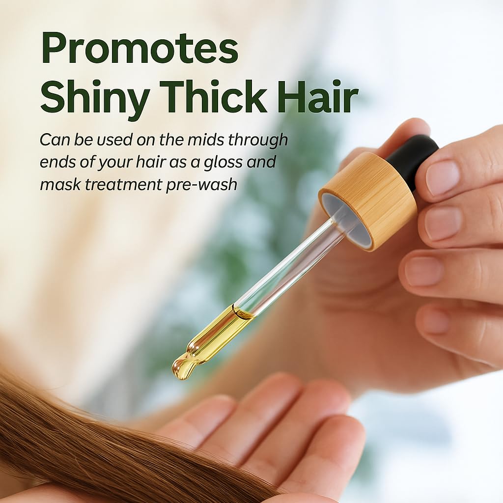 Lia Organics Hair Growth Oil - Organic, Vegan, cruelty free - Rosemary oil, castor oil, pumpkin seed oil, amla oil etc. For thick healthy hair, 1.70 Fl Oz (Pack of 1)