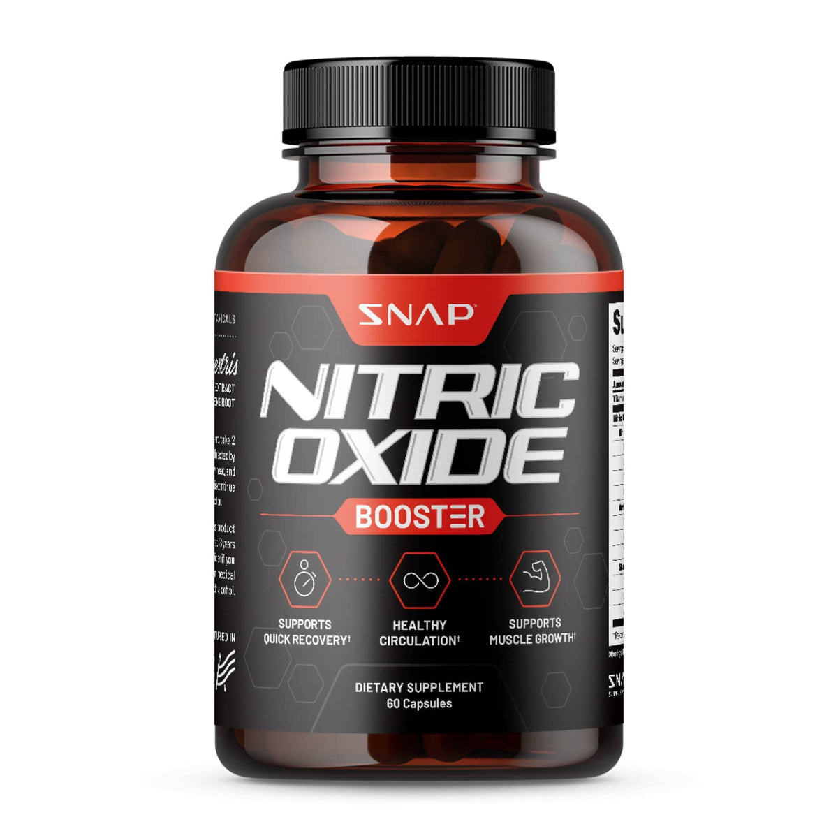 Snap Supplements Nitric Oxide Booster, Nitric Oxide Supplement for Blood Circulation 